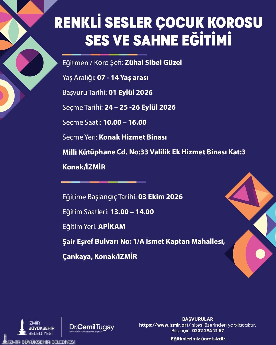 Büyükşehir’in sanat eğitimleri başlıyor